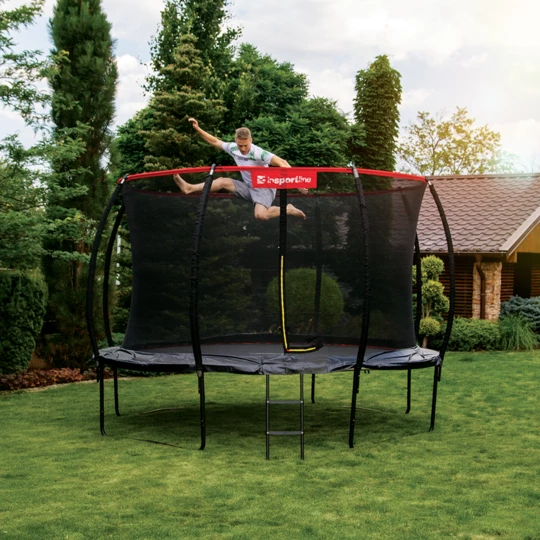 Trampolina inSPORTline Flea PRO 366 cm kompletny zestaw