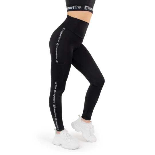 Legginsy damskie inSPORTline Highwaist - Długość , Kolor Czarny, Rozmiar XS