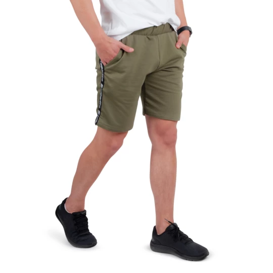 Męskie sportowe spodenki dresowe inSPORTline Easystrap - Kolor Khaki, Rozmiar XL