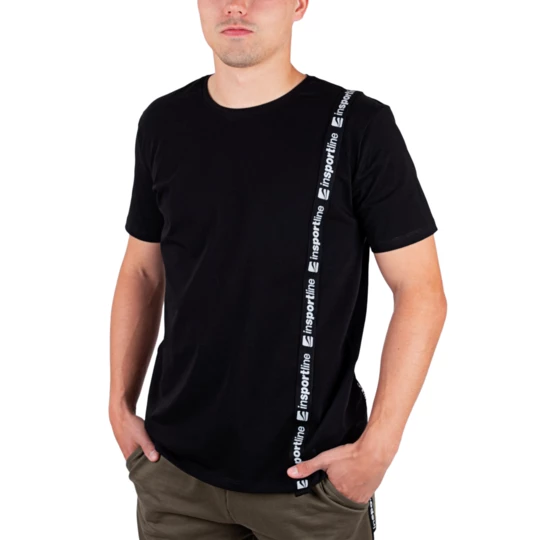 Koszulka T-shirt męski inSPORTline Sidestrap Man - Kolor Czarny, Rozmiar S