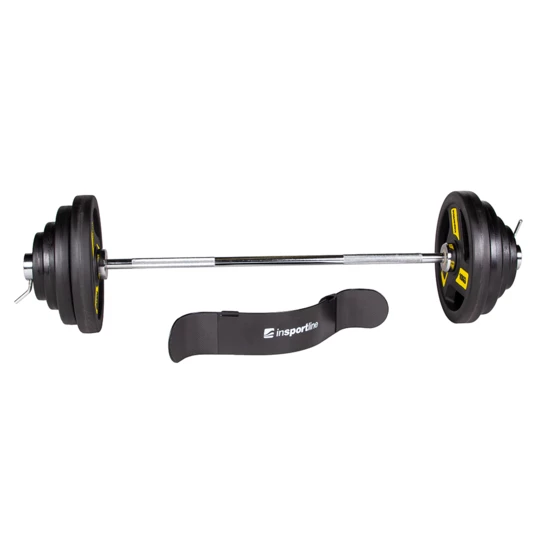 Zestaw: gryf + obciążenia olimpijskie inSPORTline Biceps Herk 120 cm/50 mm 45 kg