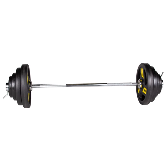 Zestaw: gryf + obciążenia olimpijskie inSPORTline Biceps Herk 120 cm/50 mm 45 kg