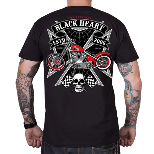 T-shirt koszulka BLACK HEART Iron - Kolor Czarny, Rozmiar XL