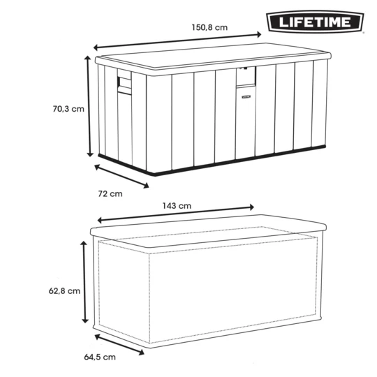 LIFETIME SKRZYNIA OGRODOWA PREMIUM 567 L 60362