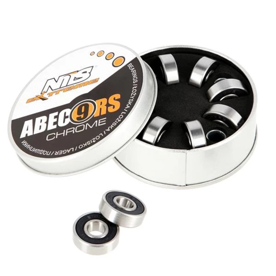 ABEC-9 RS GRAPHIT CHROME ŁOŻYSKA (8 szt) OPAK. METAL NILS EXTREME (16-2-292)