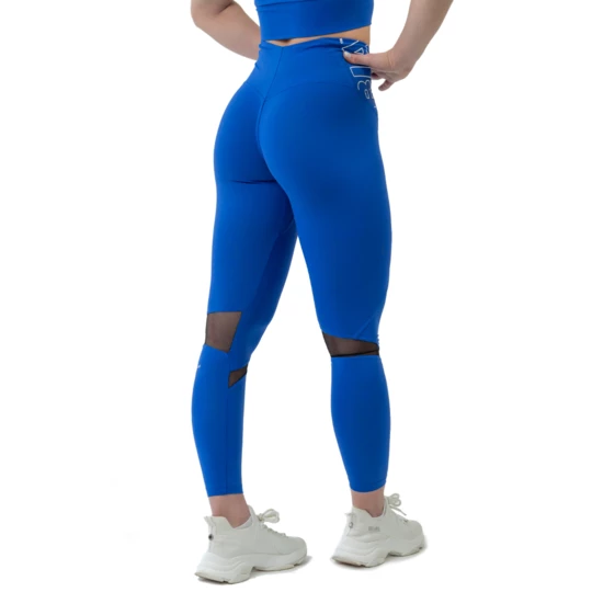 Legginsy damskie z wysokim stanem Nebbia FIT Activewear 443 - Kolor Niebieski, Rozmiar XS