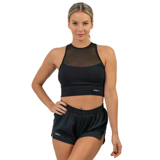 Wzmocniony biustonosz sportowy Nebbia FIT Activewear 437 - Kolor Czarny, Rozmiar XS