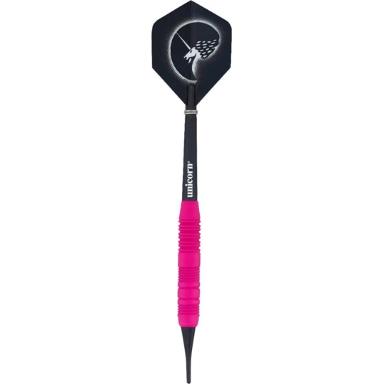 Lotki do darta Unicorn Core Plus Rubberised Brass Pink 3 szt - Waga (g) 17 g