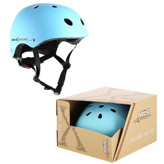 MTV12 NIEBIESKI MATOWY ROZM. S (48-53 cm) KASK NILS EXTREME (16-70-008)