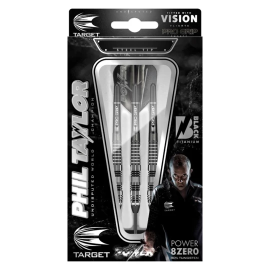 Lotki Target Phil Taylor Power 8-Zero Black P8Z4 3 szt. - Waga (g) 25 g