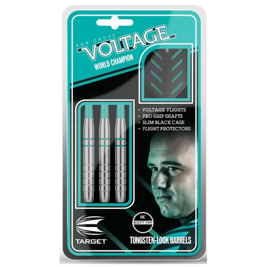 Lotki do darta Target Rob Cross Silver Voltage Soft 3 sztuki - Waga (g) 18 g