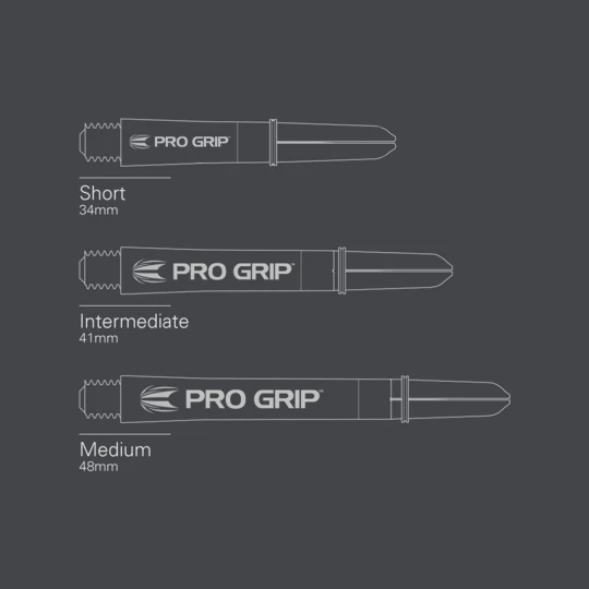 Nasadki do lotek do darta Target Pro Grip Spin Clear Short 3 sztuki