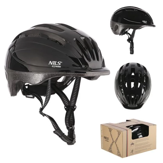 MTV62J CZARNY ROZM. S(48-52CM) KASK DZIECIĘCY NILS EXTREME (16-70-045)