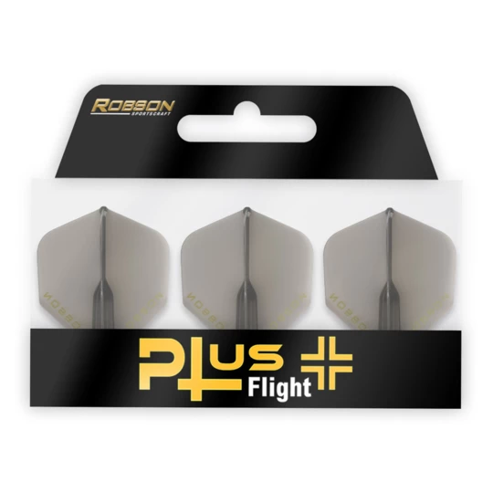 Piórka do lotek Robson Plus Flight Crystal Clear Std. No2 Black 3 sztuki