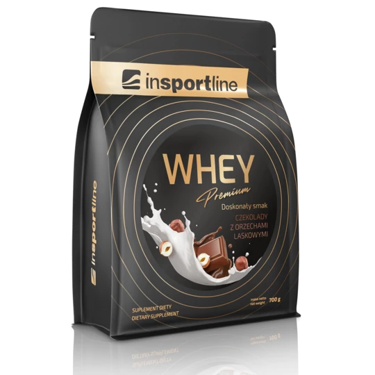 Białko serwatkowe inSPORTline WHEY Premium czekolada z orzechami laskowymi 700g