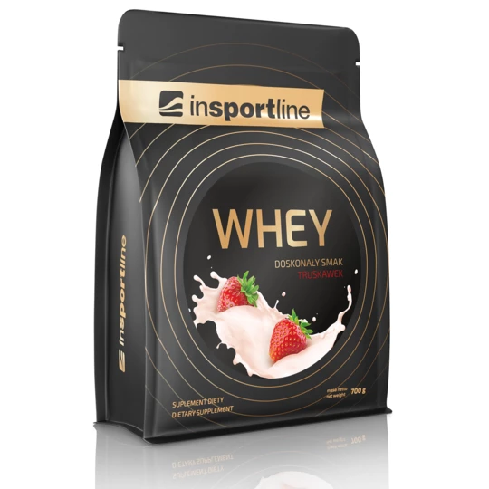 Białko serwatkowe inSPORTline WHEY truskawka 700g