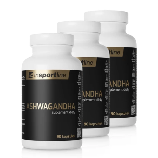 ZESTAW 3 x Ashwagandha PREMIUM inSPORTline 270 Kapsułek