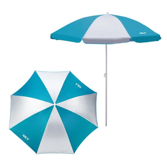 NC7813 TURKUSOWY PARASOL PLAŻOWY  180 CM NILS (15-08-003)