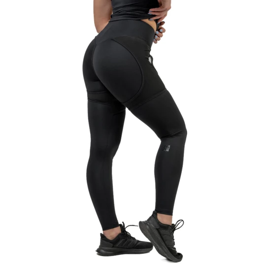 Damskie legginsy sportowe z siateczką Nebbia INTENSE Mesh 838 - Kolor Czarny, Rozmiar M