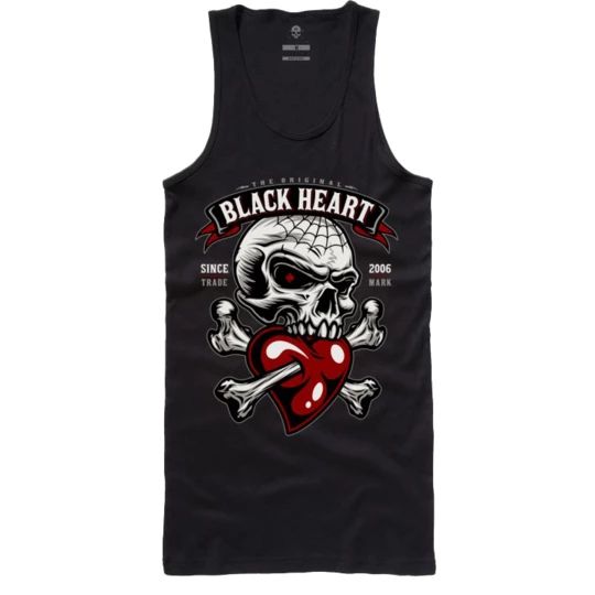 Koszulka damska bluzka bezrękawnik BLACK HEART Heart Lover - Kolor Czarny, Rozmiar XL