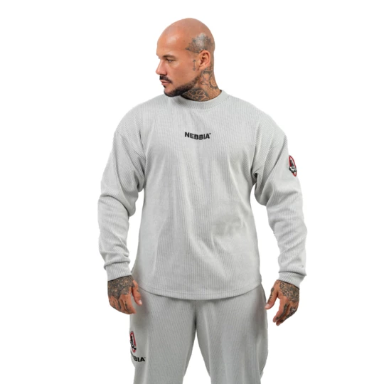 Bluza sportowa Nebbia Signature 703 - Kolor Jasnoszary, Rozmiar XL