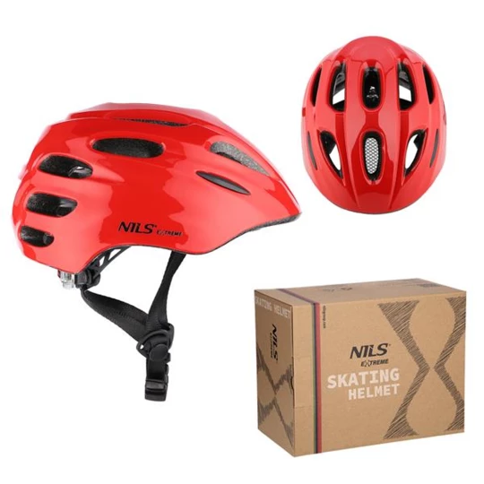 MTW01 LED KASK CZERWONY ROZM. XXS (42-48 cm) NILS EXTREME (16-70-083)