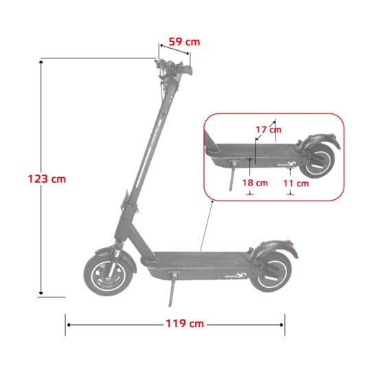 Składana hulajnoga elektryczna W-TEC Lambreto Max III 700W 10