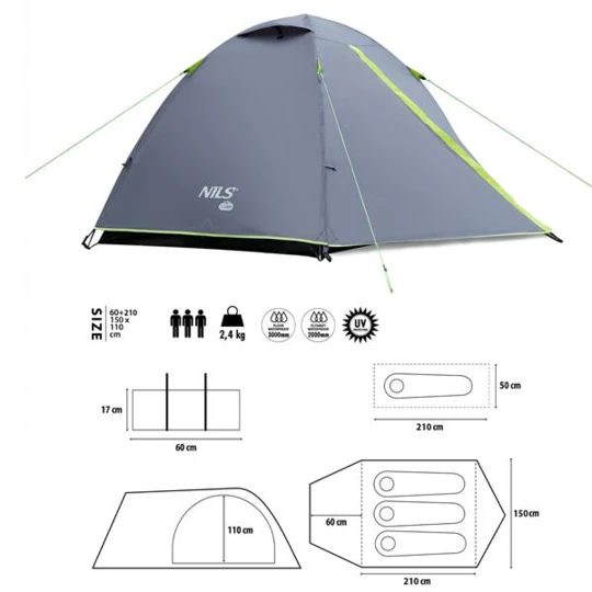 NC6004 NAMIOT KEMPINGOWY SZARY EXPLORER NILS CAMP (15-04-047)