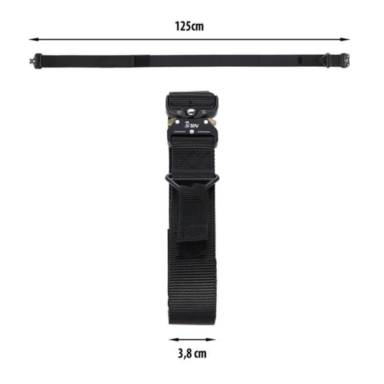 NC1729 PASEK TAKTYCZNY CZARNY 125CM NILS CAMP (15-02-422)