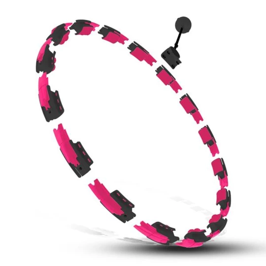 ZESTAW HULA HOP MAGNETYCZNY BLACK/PINK HHM16 Z LICZNIKIEM HMS + PAS WYSZCZUPLAJĄCY BR163 BLACK (17-44-653)