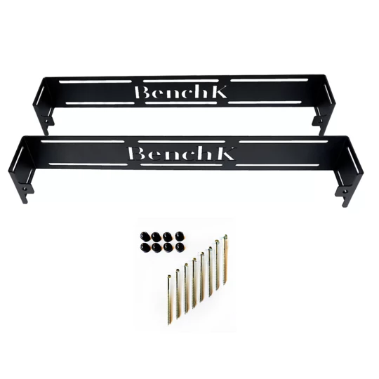 Black wall holders WHB+S8 for BenchK wall bars Series 2, 5 and 7