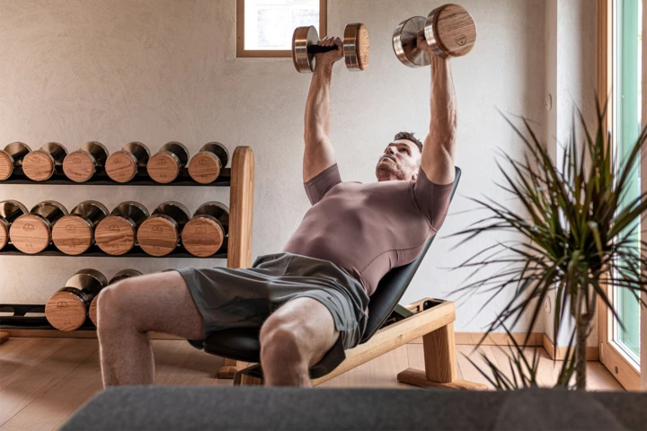 Ławka do wyciskania NOHRD Bench Press Oxbridge Wiśnia Skóra