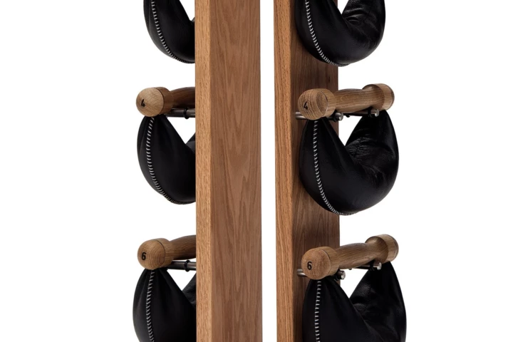 Hantle NOHRD SwingBell 2-8 Kg ze stojakiem Tower Oak Dąb Skóra