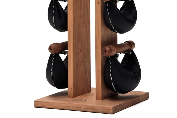 Hantle NOHRD SwingBell 2-8 Kg ze stojakiem Tower Oxbridge Wiśnia Skóra