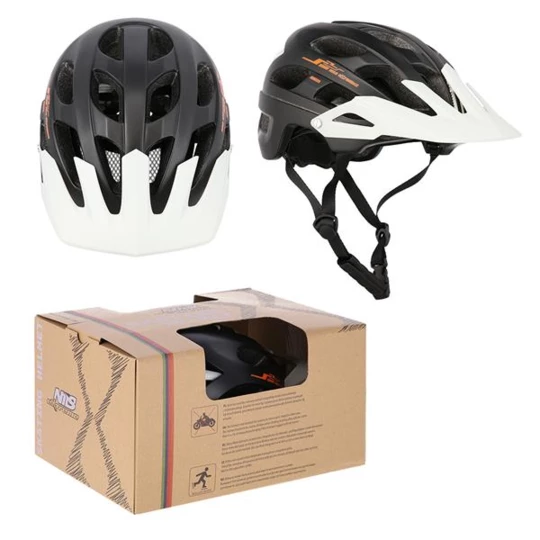 MTW208 CZARNO-BIAŁY ROZM. M (53-58CM) KASK NILS EXTREME (16-70-104)