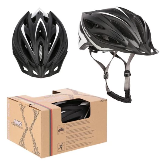 MTW202 CZARNO-BIAŁY ROZM. M (53-58CM) KASK NILS EXTREME (16-70-110)