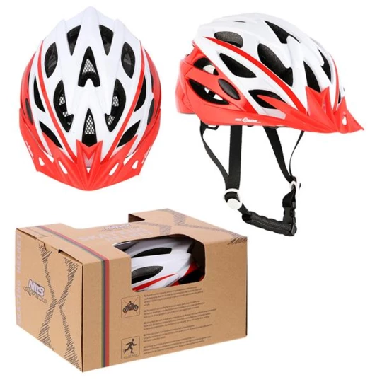 MTW210 BIAŁO-CZERWONY ROZM. S (50-58CM) KASK NILS EXTREME (16-70-130)