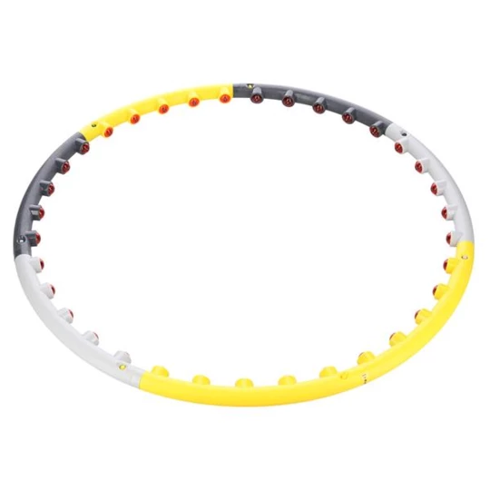 HHP005 GREY-YELLOW HULA HOP MASUJĄCY Z MAGNESAMI 85CM HMS (17-44-505)