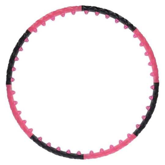 HHP024 PINK-BLACK HULA HOP 1,6KG 110CM HMS (17-44-512)