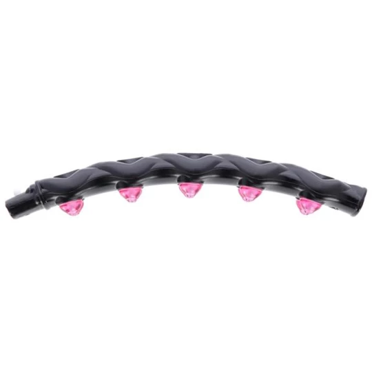 HHP024 PINK-BLACK HULA HOP 1,6KG 110CM HMS (17-44-512)