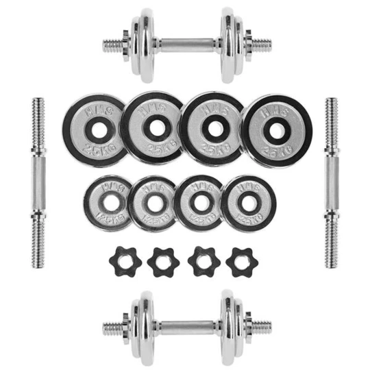 STC20 SZTANGIELKI W WALIZCE 2 x 10 KG CHROME HMS (17-59-103)