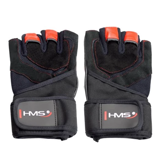 RST01 BLACK/RED ROZM. M RĘKAWICE NA SIŁOWNIĘ HMS (17-63-206)