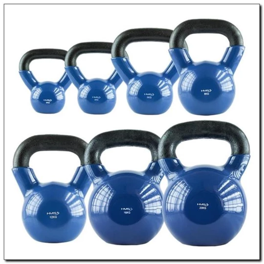 KNV04 BLUE KETTLEBELL ŻELIWNY POKRYTY WINYLEM HMS (17-64-040)