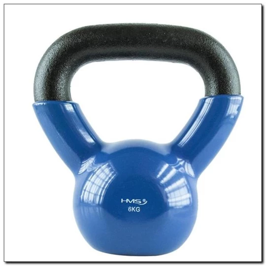 KNV06 BLUE KETTLEBELL ŻELIWNY POKRYTY WINYLEM HMS (17-64-041)