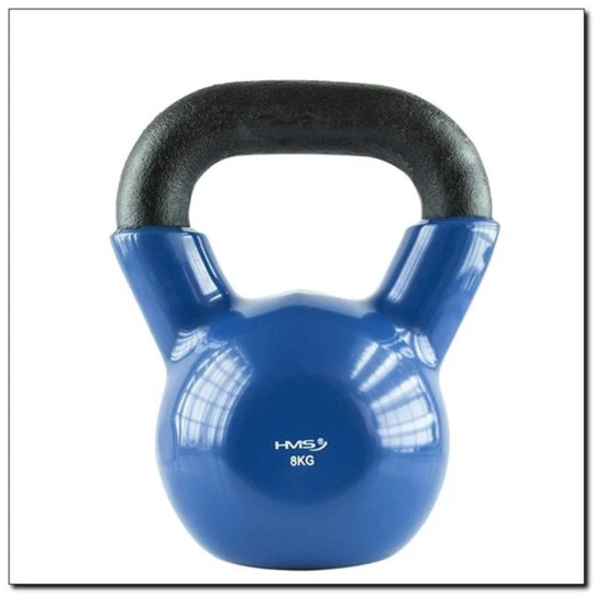 KNV08 BLUE KETTLEBELL ŻELIWNY POKRYTY WINYLEM HMS (17-64-042)