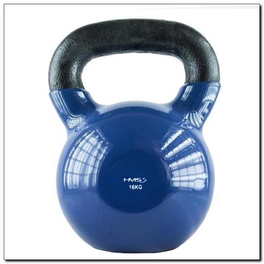 KNV16 BLUE KETTLEBELL ŻELIWNY POKRYTY WINYLEM HMS (17-64-044)