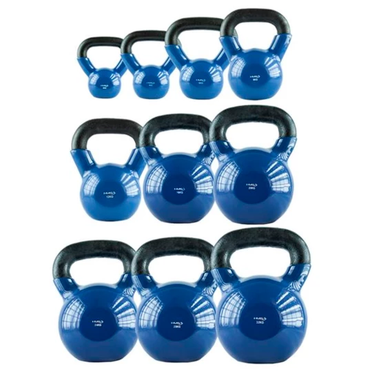 KNV24 BLUE KETTLEBELL ŻELIWNY POKRYTY WINYLEM HMS (17-64-046)