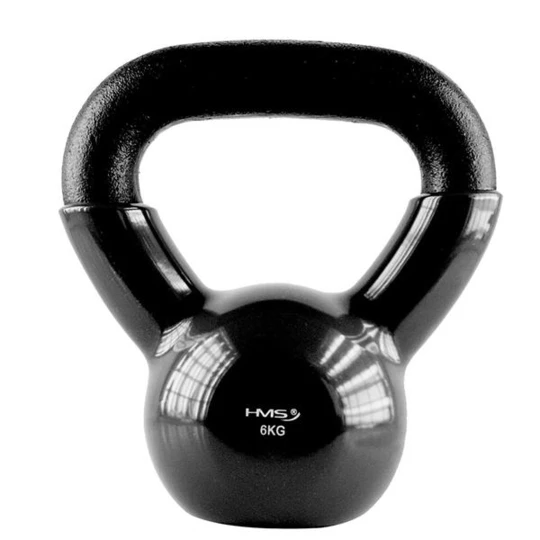 KNV06 BLACK KETTLEBELL ŻELIWNY POKRYTY WINYLEM HMS (17-64-061)