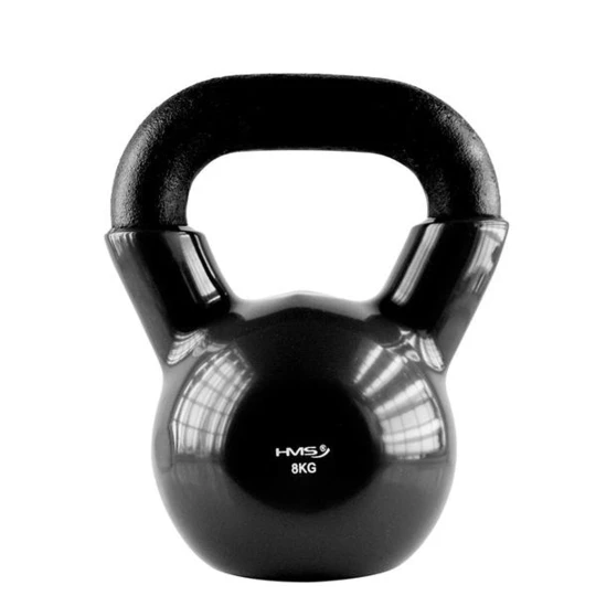 KNV08 BLACK KETTLEBELL ŻELIWNY POKRYTY WINYLEM HMS (17-64-062)