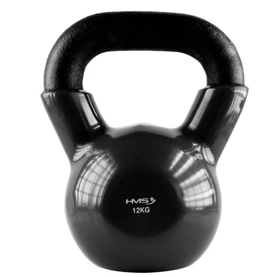 KNV12 BLACK KETTLEBELL ŻELIWNY POKRYTY WINYLEM HMS (17-64-063)